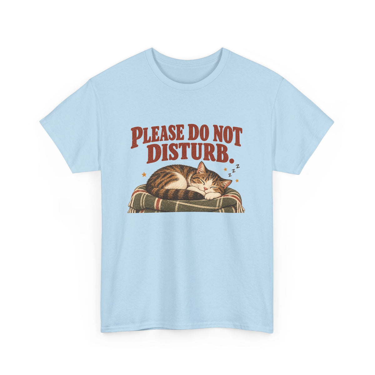 Please Do Not Disturb Cat T-Shirt — Cute Sleeping Cat Tee for Cat Lovers