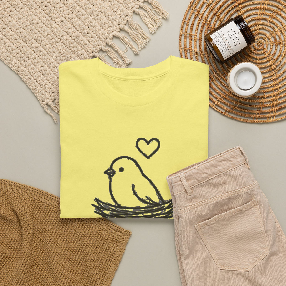Home Is Where You Roost T-Shirt — Cute Bird Nest Tee