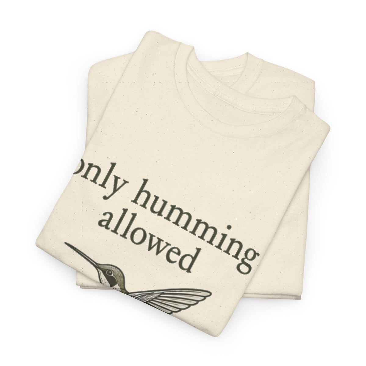 Hummingbird Tee — "only humming allowed" Vintage Bird Graphic Shirt