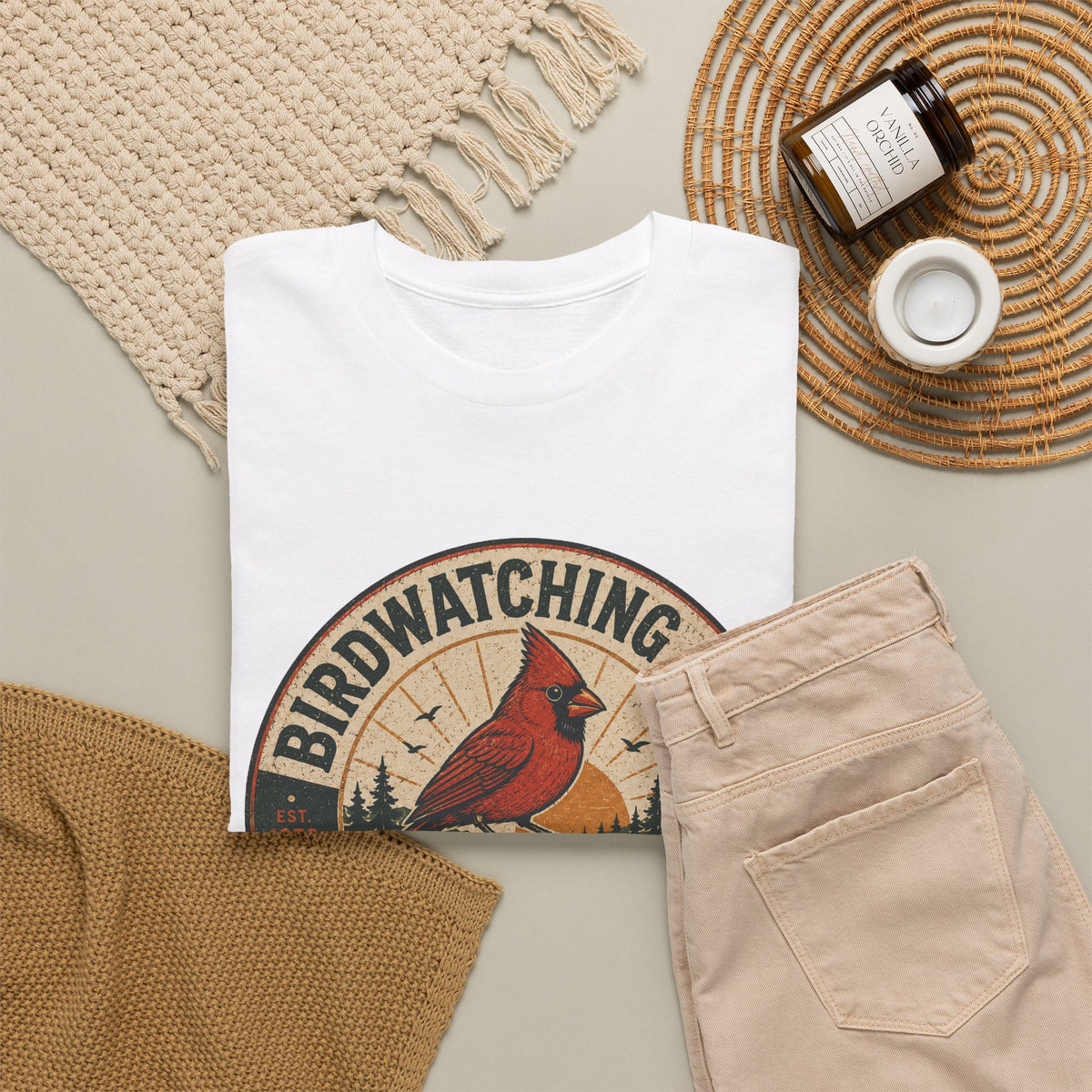 Birdwatching Club T-Shirt — Cardinal Graphic Tee