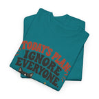 Cat T-Shirt — "Today's Plan: Ignore Everyone" Funny Lazy Cat Tee