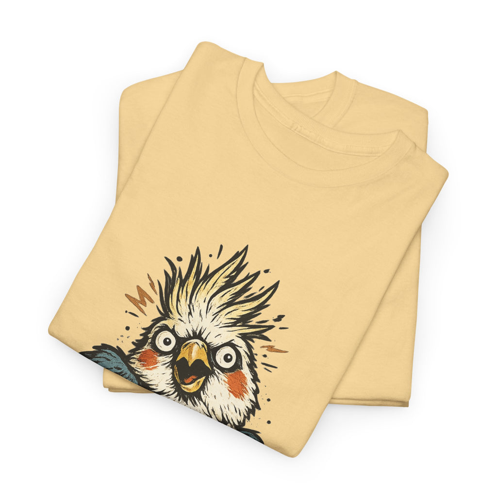 Unhinged & Fully Feathered Tee — Funny Cockatiel Bird Graphic T-Shirt