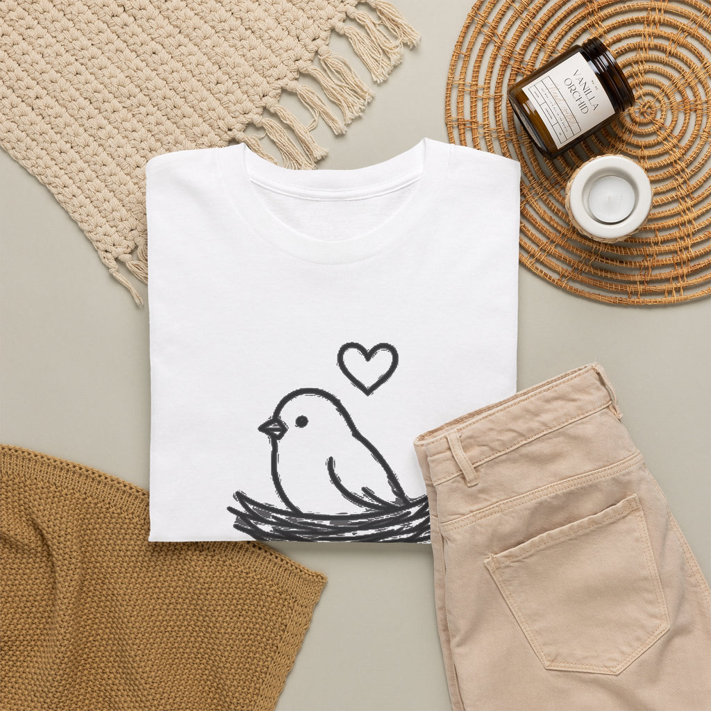 Home Is Where You Roost T-Shirt — Cute Bird Nest Tee