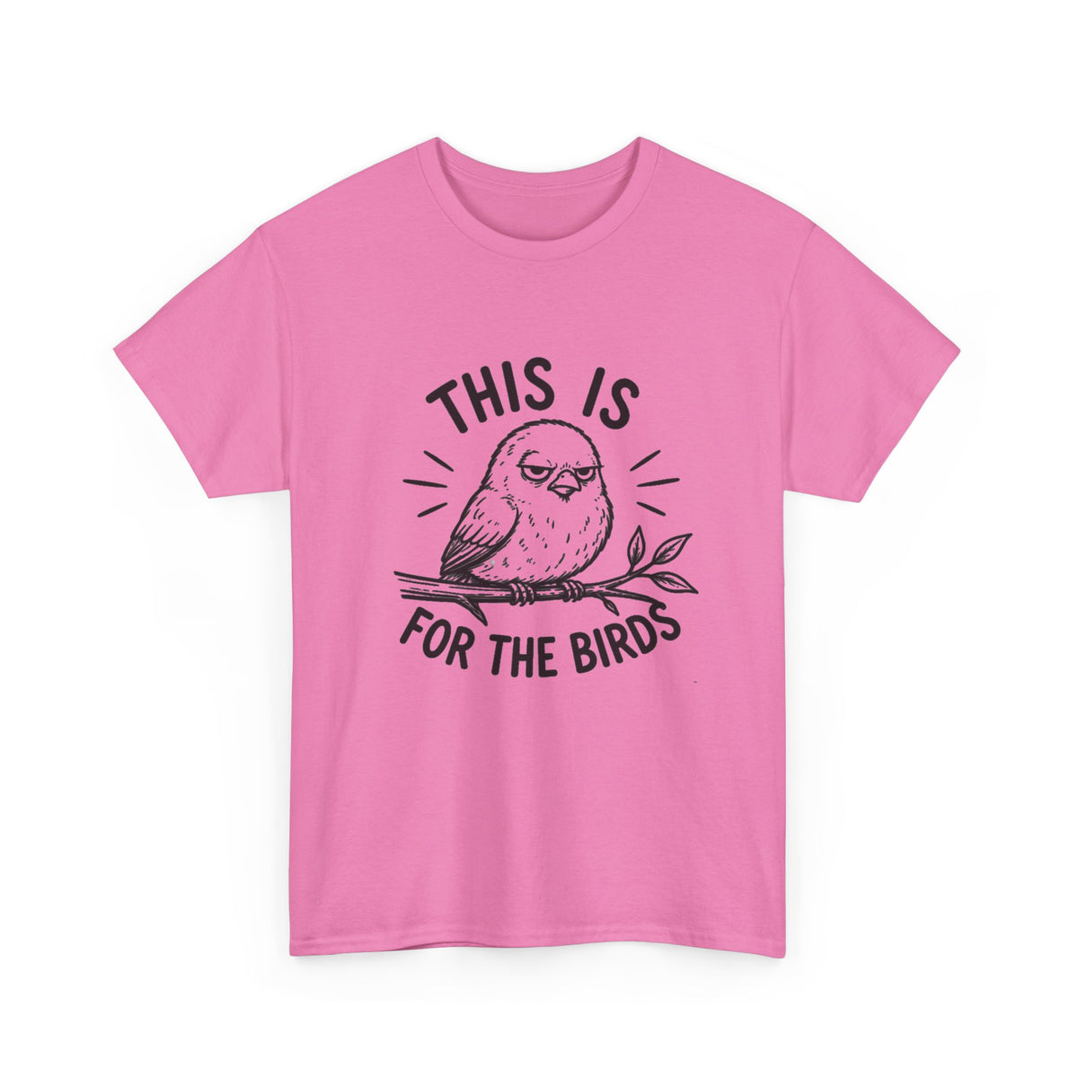 This Is For The Birds T-Shirt — Funny Grumpy Bird Illustration Tee