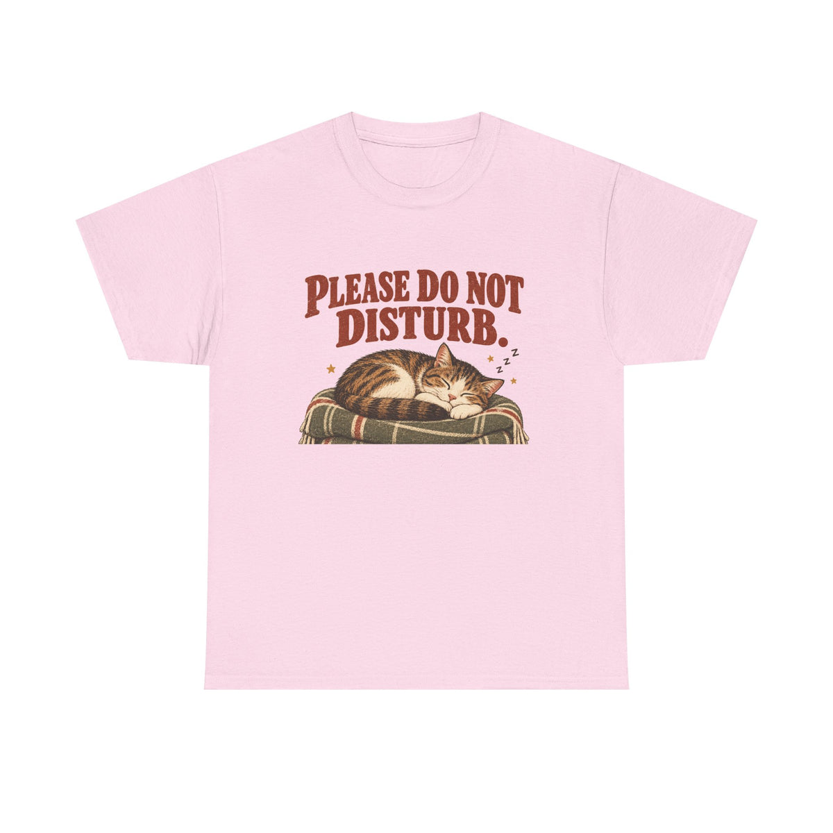 Please Do Not Disturb Cat T-Shirt — Cute Sleeping Cat Tee for Cat Lovers