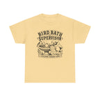 Bird Bath Supervisor T-Shirt — 'Everyone Remain Calm' Vintage Garden Tee