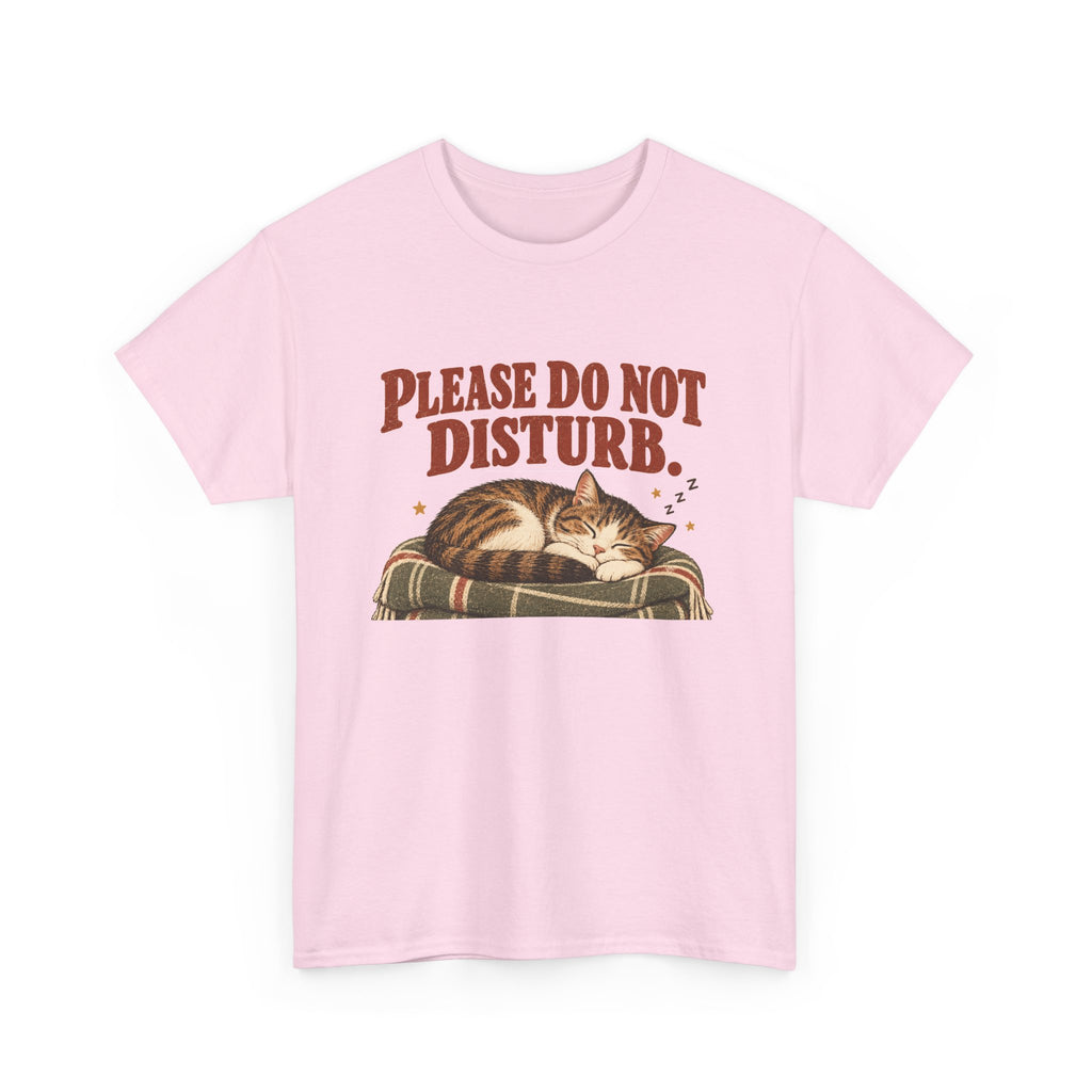 Please Do Not Disturb Cat T-Shirt — Cute Sleeping Cat Tee for Cat Lovers
