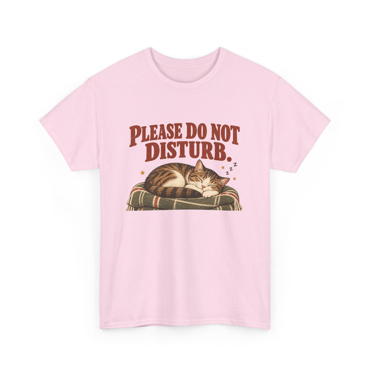 Please Do Not Disturb Cat T-Shirt — Cute Sleeping Cat Tee for Cat Lovers