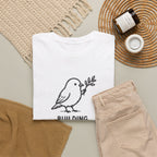 Building Something Soft Tee — Cute Bird Graphic T‑Shirt