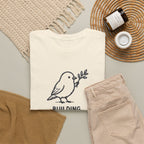 Building Something Soft Tee — Cute Bird Graphic T‑Shirt