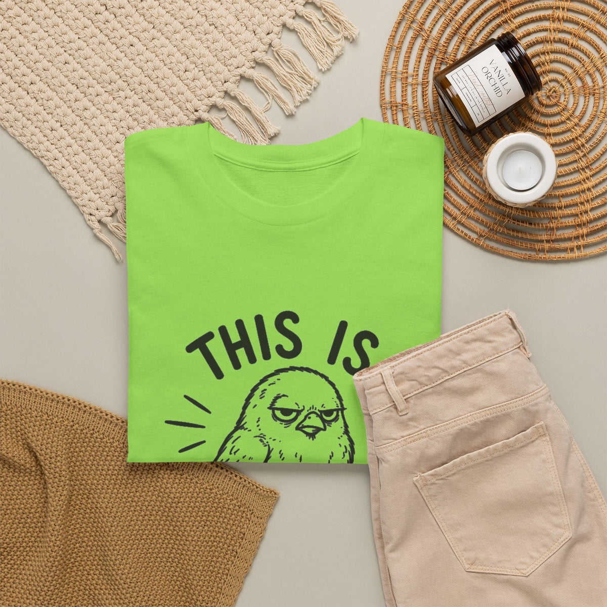 This Is For The Birds T-Shirt — Funny Grumpy Bird Illustration Tee