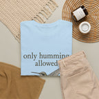 Hummingbird Tee — "only humming allowed" Vintage Bird Graphic Shirt