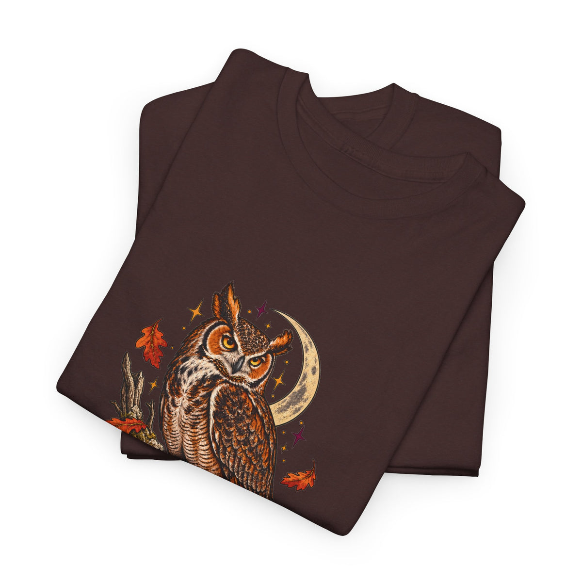 Night Shift Owl T-Shirt — Vintage Autumn Owl Graphic Tee