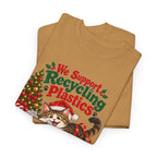 Recycling Plastics Cat Christmas T-Shirt